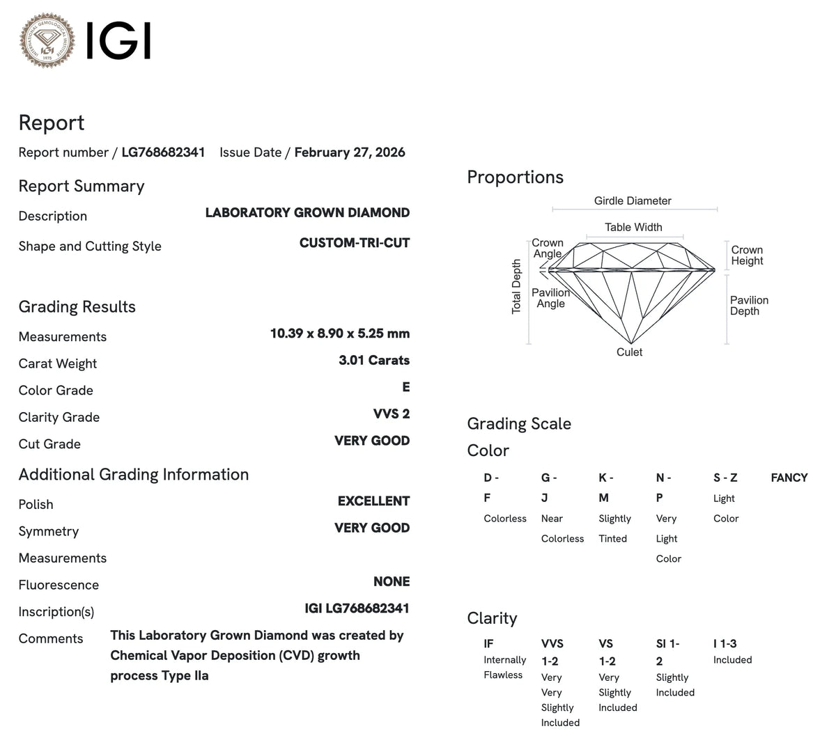 3.01 Carats | The Custom Tri- Cut Diamond by UbyKate
