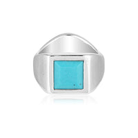 Australian Natural Gemstone Signet Ring - Turquoise