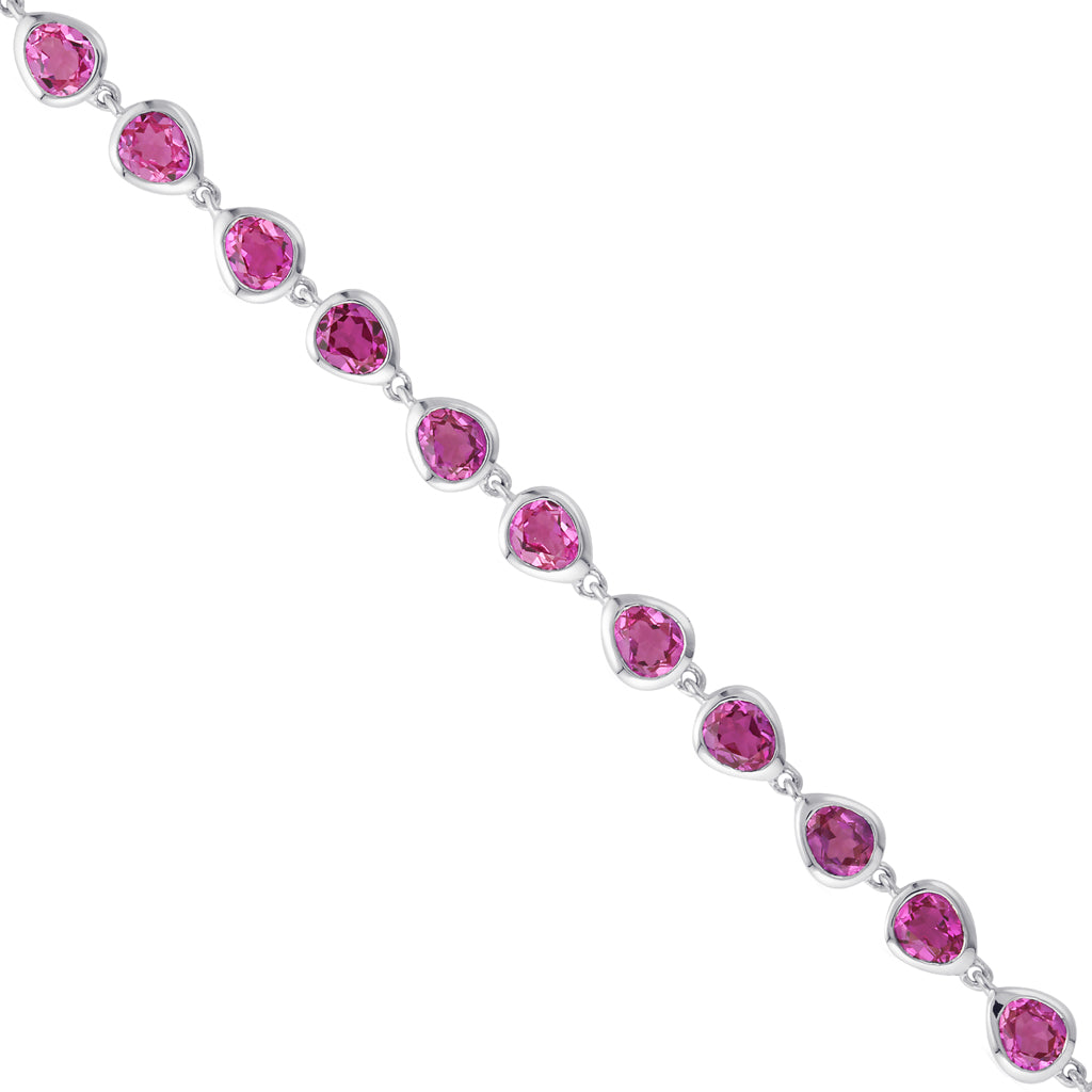 Cascade Tennis Bracelet | Fuchsia