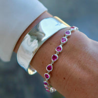 Cascade Tennis Bracelet | Fuchsia
