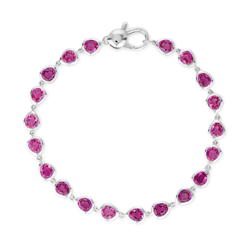 Cascade Tennis Bracelet | Fuchsia