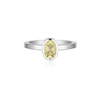 Celebration Stacker Ring - Small Oval - Lemon Quartz