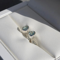 Celebration Stud Earrings - London Blue Quartz