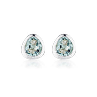 Celebration Stud Earrings - London Blue Quartz