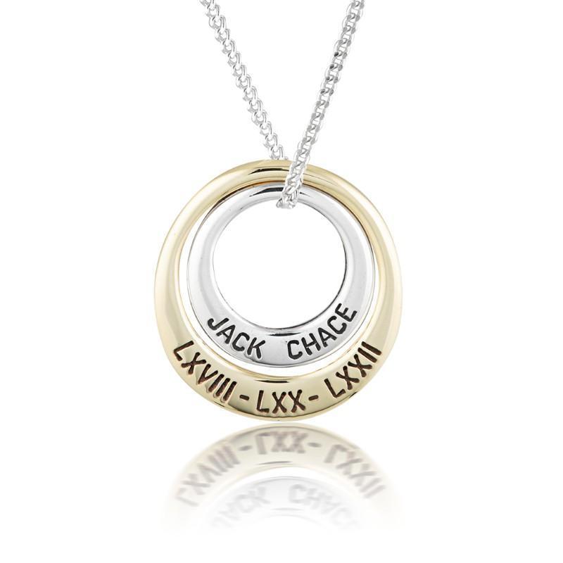 Combination Ubercircles 1 Small Silver & 1 Medium Yellow Gold