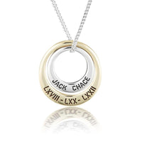 Combination Ubercircles 1 Small Silver & 1 Medium Yellow Gold