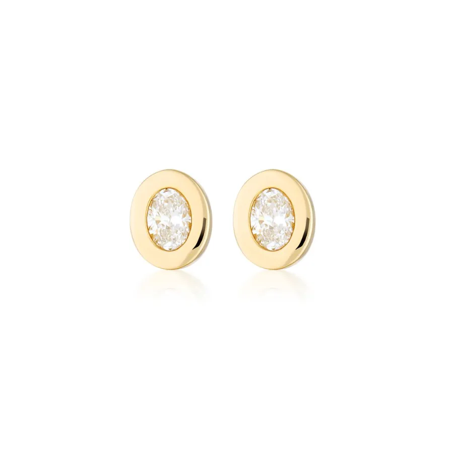 Essence Stud Earring | Oval