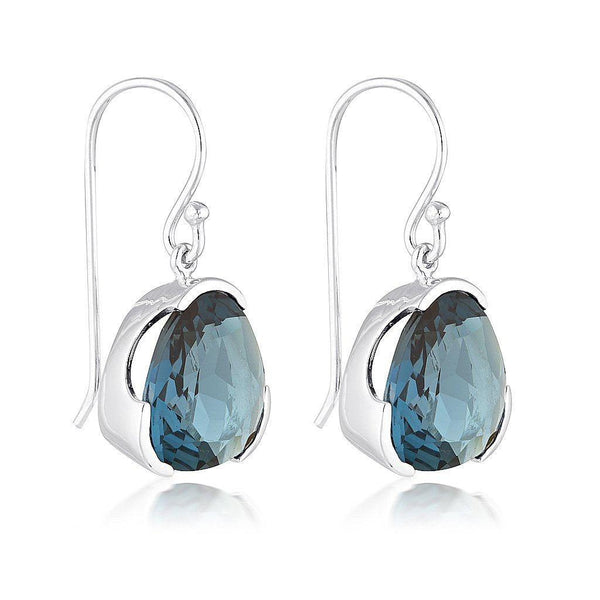 Everyday Gemstone Earrings - London Blue Topaz