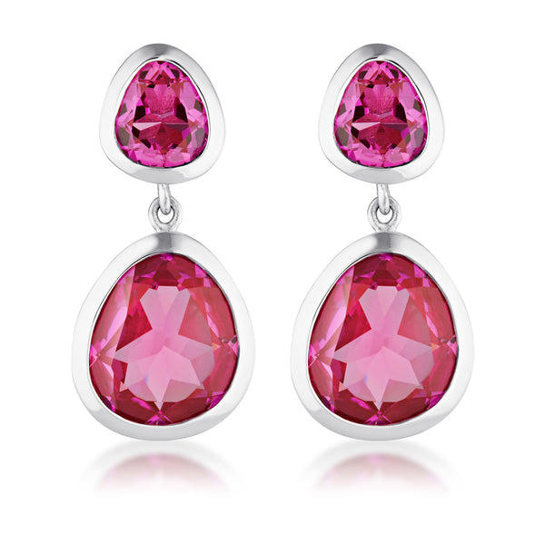Evolution Duet Earrings | Fuchsia