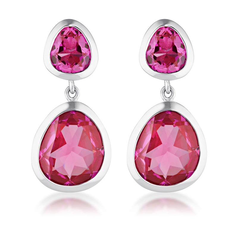 Evolution Duet Earrings | Fuchsia