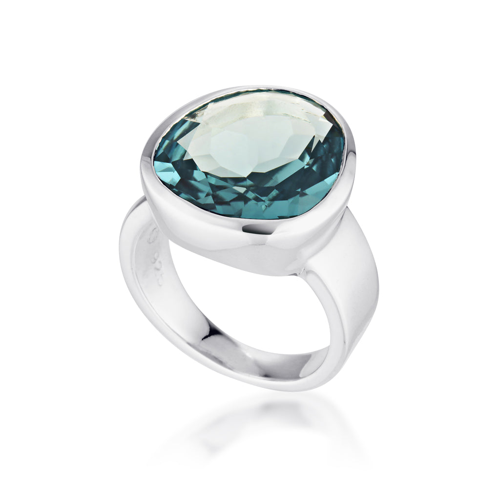 Evolution Ring London Blue Quartz - Sterling Silver