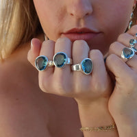 Evolution Ring London Blue Quartz - Sterling Silver