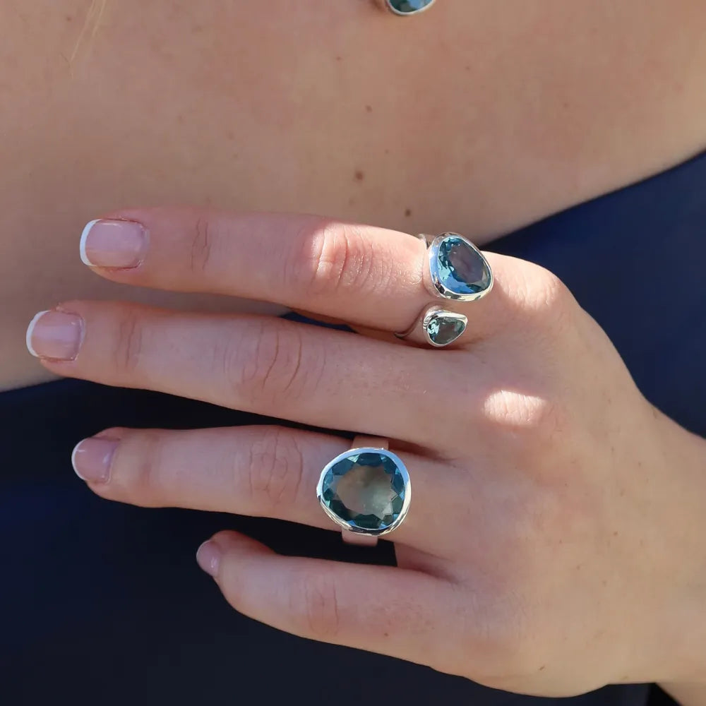 Evolution Ring London Blue Quartz - Sterling Silver
