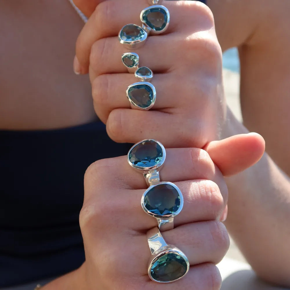 Evolution Ring London Blue Quartz - Sterling Silver