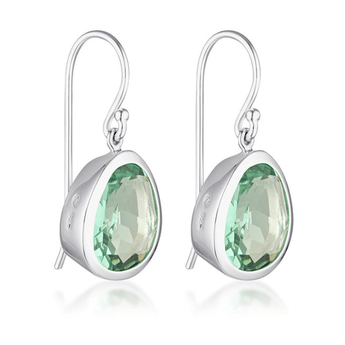 Evolution Swing Earrings - Green Amethyst