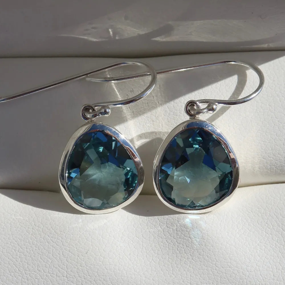 Evolution Swing Earrings - London Blue Quartz