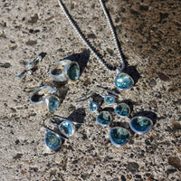 Evolution Swing Earrings - London Blue Quartz