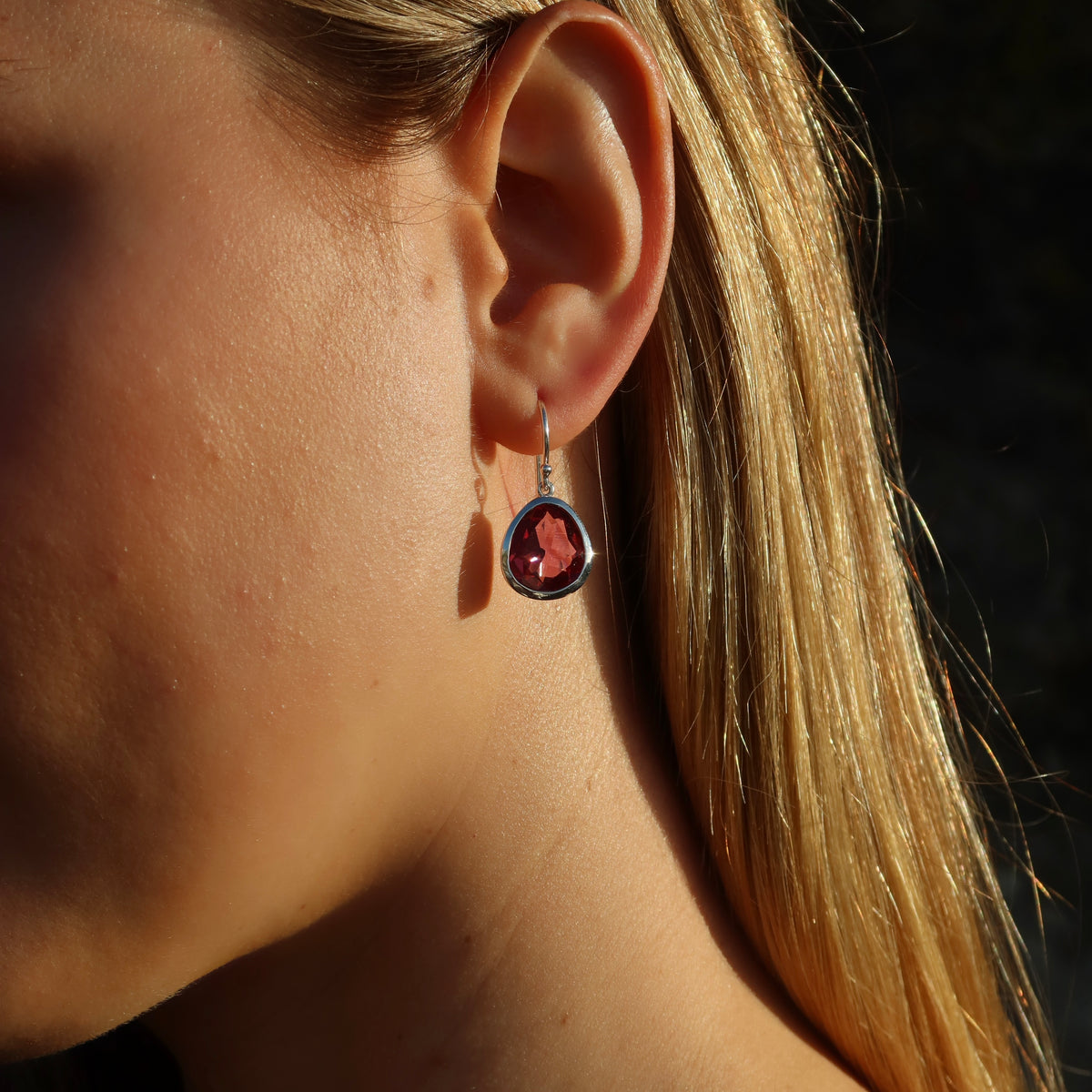 Evolution Swing Earrings - Rubellite