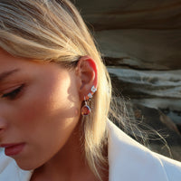 Evolution Swing Earrings - Rubellite