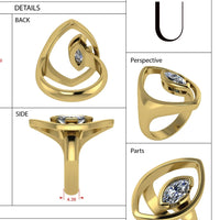 FLOAT™️ II - Oval Cut - Diamond Ring