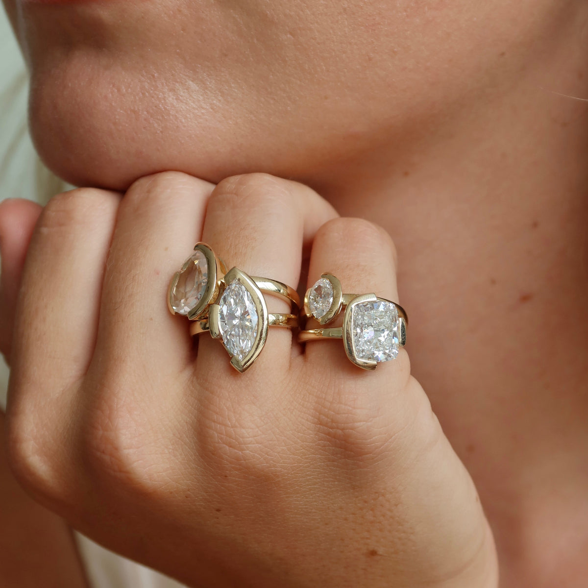 FLOAT™️ - Marquise Cut - Diamond Ring