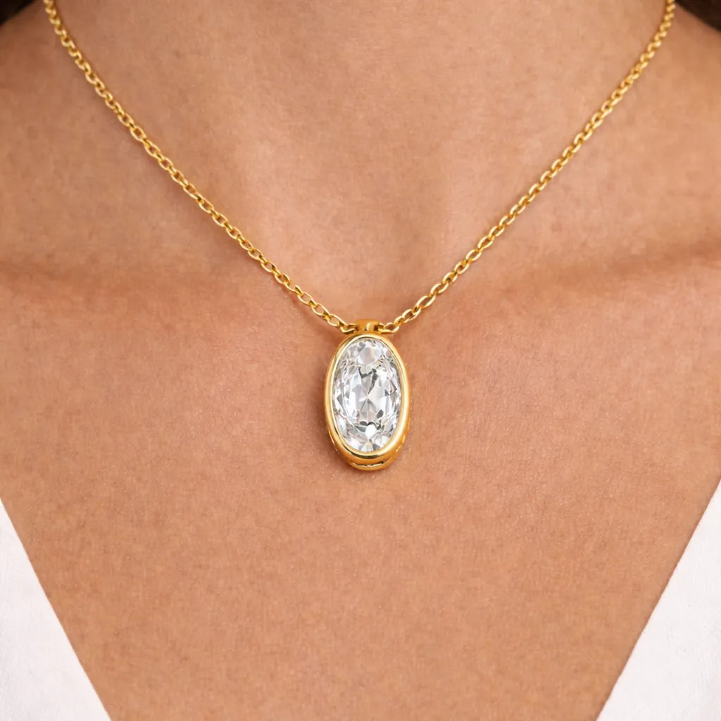 FLOAT™️ - Oval Cut - Diamond Necklace