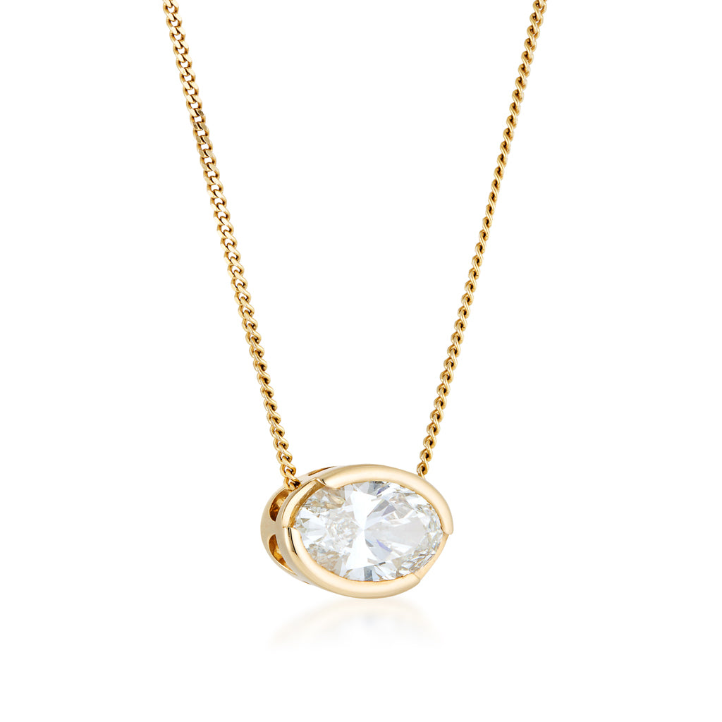 FLOAT™️ - Oval Cut - Diamond Necklace