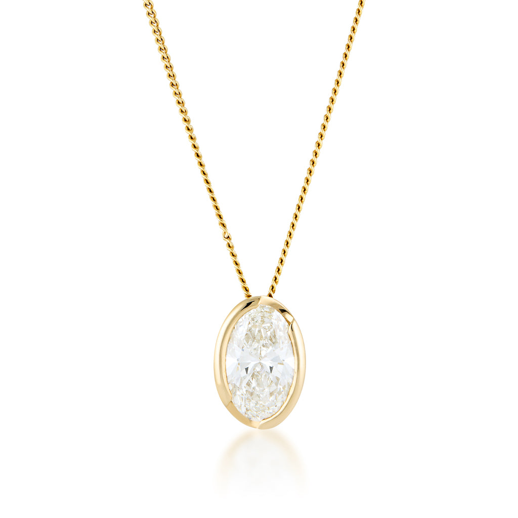 FLOAT™️ - Oval Cut - Diamond Necklace
