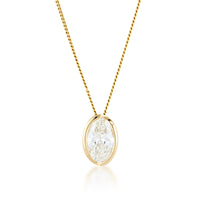 FLOAT™️ - Oval Cut - Diamond Necklace