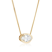 FLOAT™️ - Oval Cut - Diamond Necklace