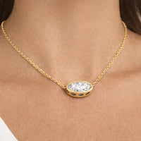 FLOAT™️ - Oval Cut - Diamond Necklace