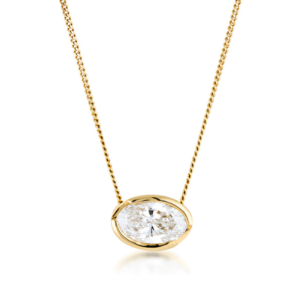 FLOAT™️ - Oval Cut - Diamond Necklace