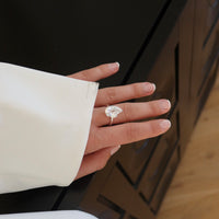 FLOAT™️ - Pear Cut Ring - Sterling Silver & White Sapphire