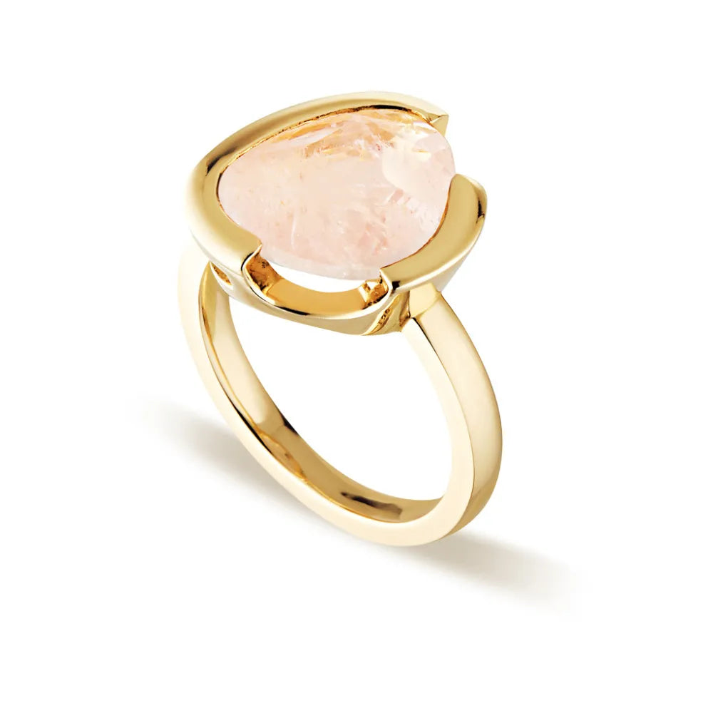 SAMPLE | 9ct Yellow Gold FLOAT™️ - Tri-Cut - Rose Quartz