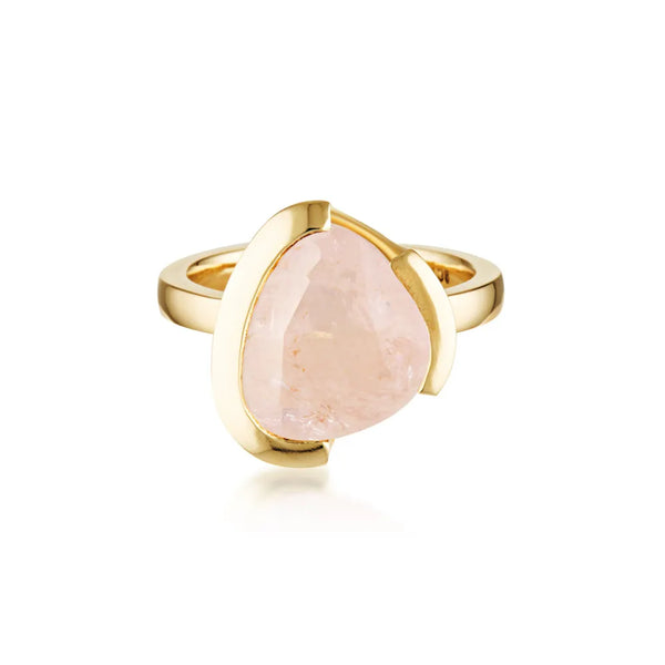 SAMPLE | 9ct Yellow Gold FLOAT™️ - Tri-Cut - Rose Quartz
