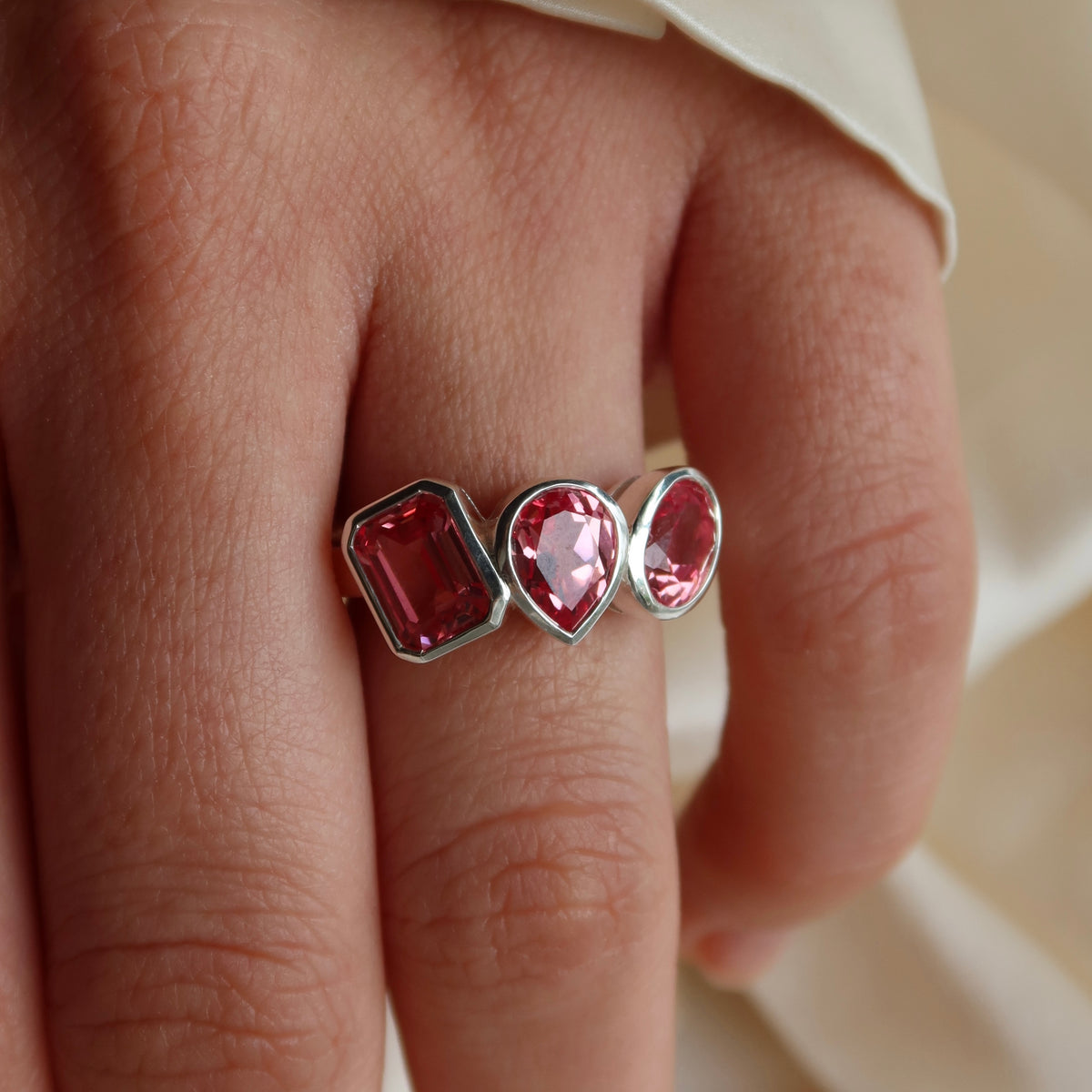 Gem Clash Gemstone Ring - Lab Pink Sapphire | One of One