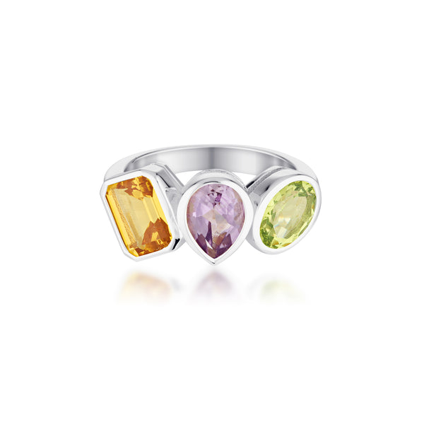 Gem Clash Gemstone Ring | Sterling Silver | Rebellion