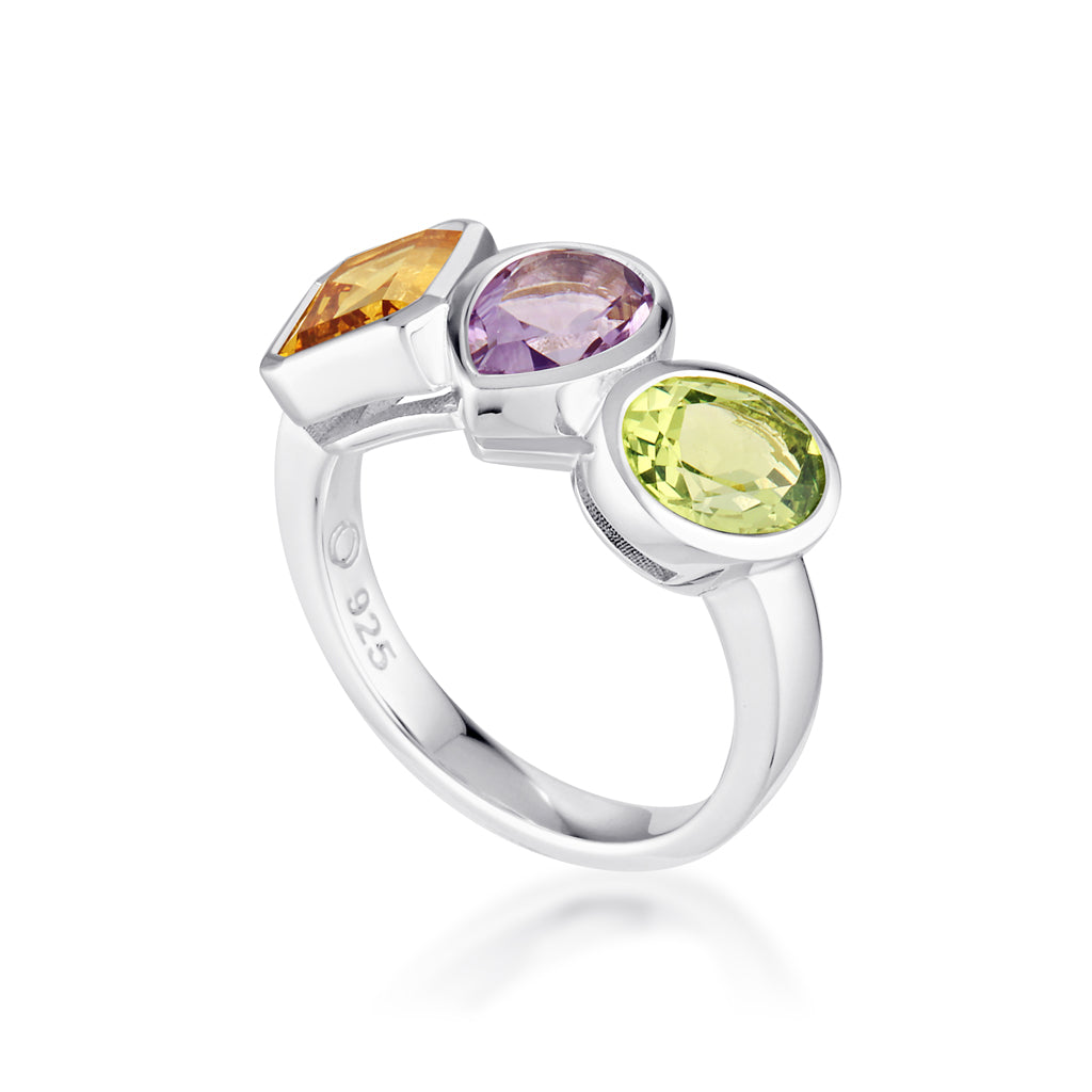 Gem Clash Gemstone Ring | Sterling Silver | Rebellion
