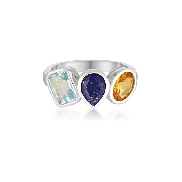 Gem Clash Gemstone Ring | Sterling Silver | Reflection
