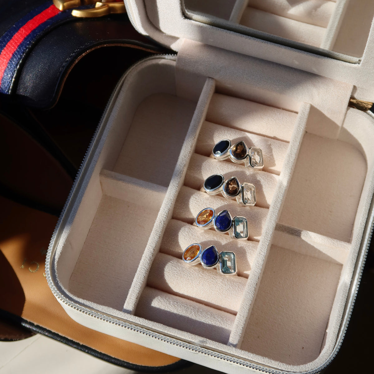 Gem Clash Gemstone Ring | Sterling Silver | Reflection