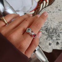 Gem Clash Gemstone Ring | Sterling Silver | Royale