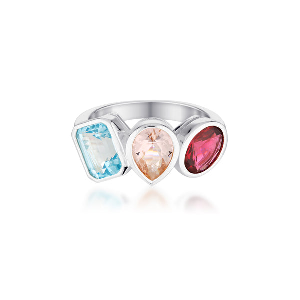 Gem Clash Gemstone Ring | Sterling Silver | Royale