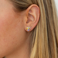 Gem Clash Gemstone Stud Earrings | Sterling Silver | Rebellion