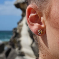 Gem Clash Gemstone Stud Earrings | Sterling Silver | Rebellion