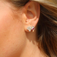 Gem Clash Gemstone Stud Earrings | Sterling Silver | Rebellion