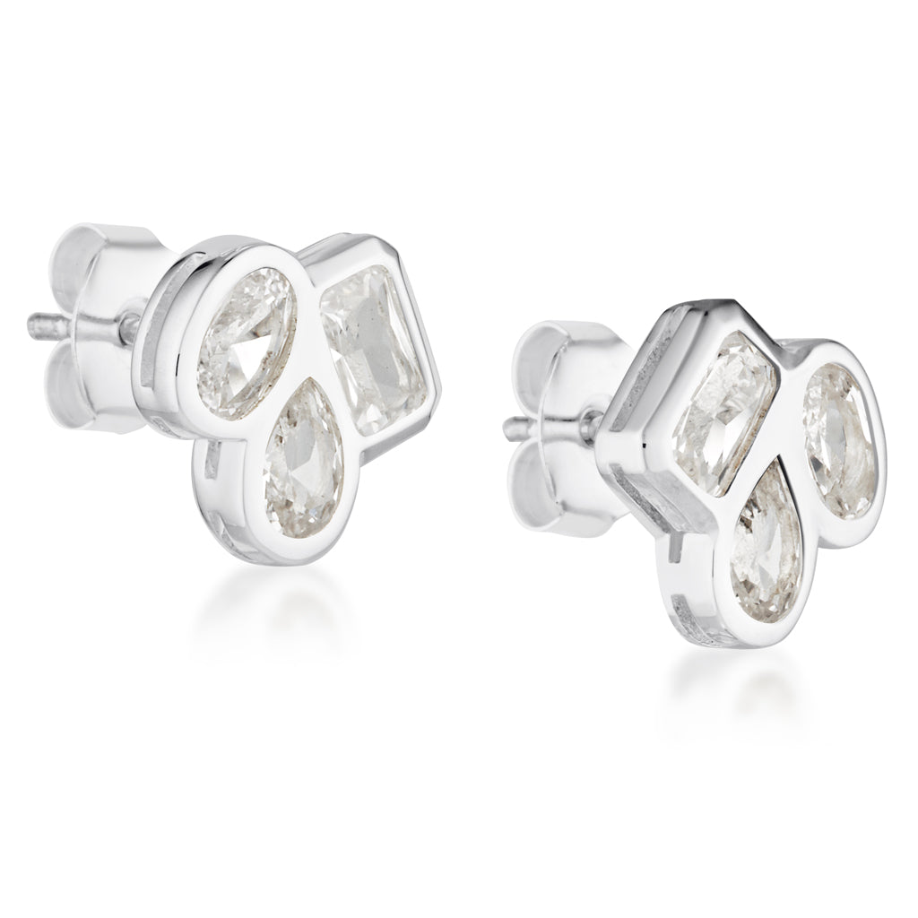 Gem Clash Gemstone Stud Earrings | Sterling Silver | Ritual