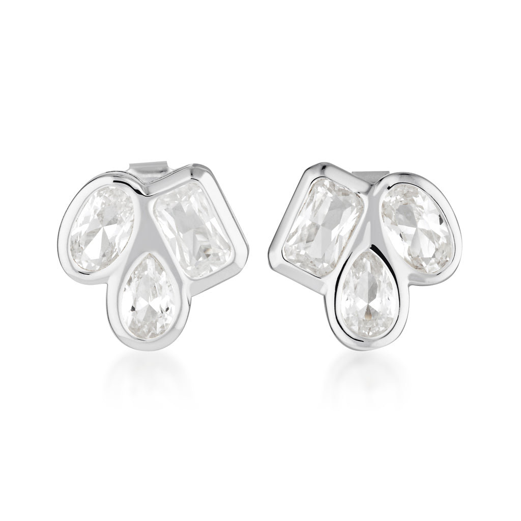Gem Clash Gemstone Stud Earrings | Sterling Silver | Ritual