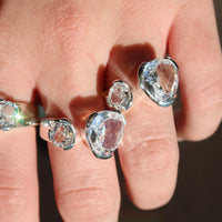 Everyday Gemstone Duet Ring | White Sapphire