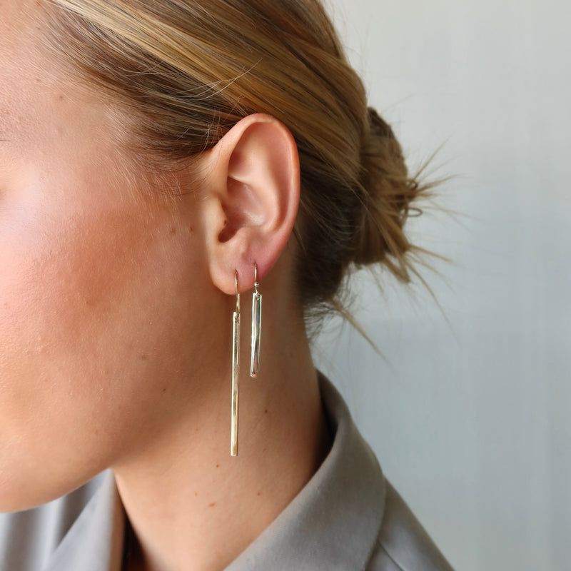 Length Earrings - 9ct Yellow Gold - Available in 2 Sizes