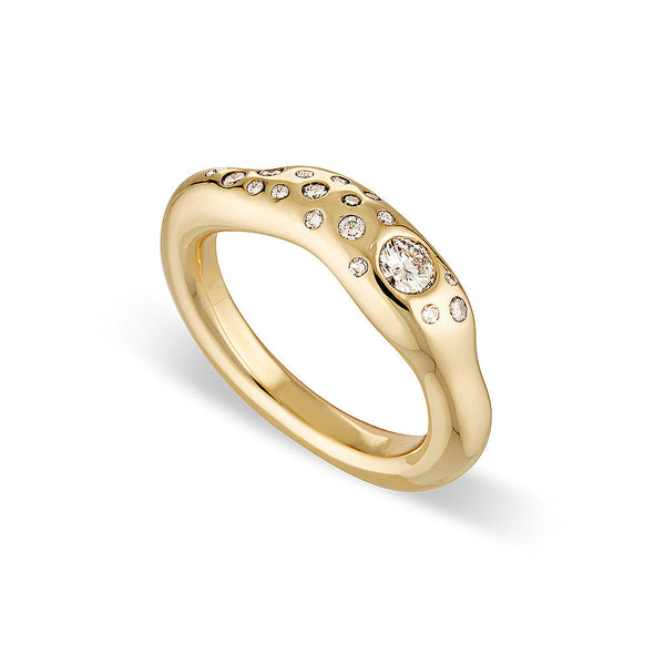 Living Ring Gold with Diamonds